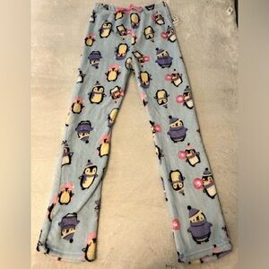 Small Light blue Fleece Penguin Pajama Pants